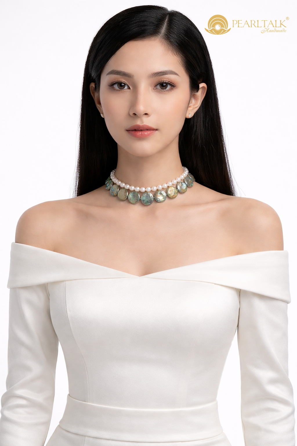 CHUỖI NGỌC TRAI ĐÔI HIGH NECK 5MM 14MM